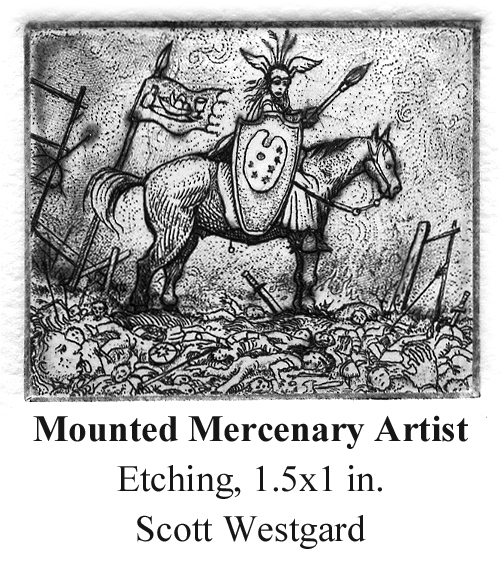 mounted mercenary artist